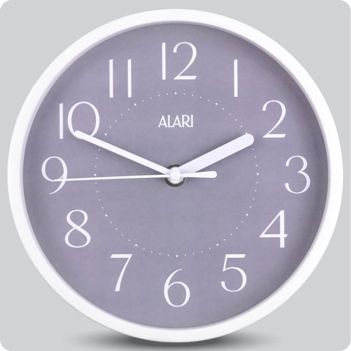 Jam Dinding Analog Polos Minimalis Alari Abu JDALARAL1158-1668ABU