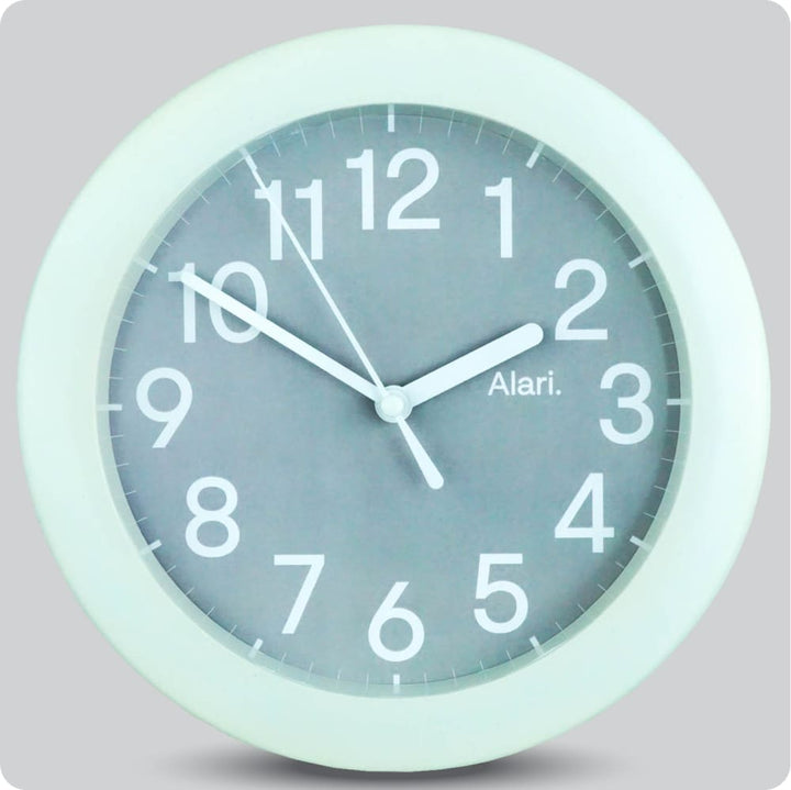 Jam Dinding Analog Polos Minimalis Alari Abu JDALARAL1113-805ABU