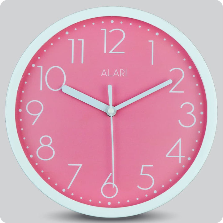 Jam Dinding Analog Polos Minimalis Alari Pink JDALARAL1111LPIN