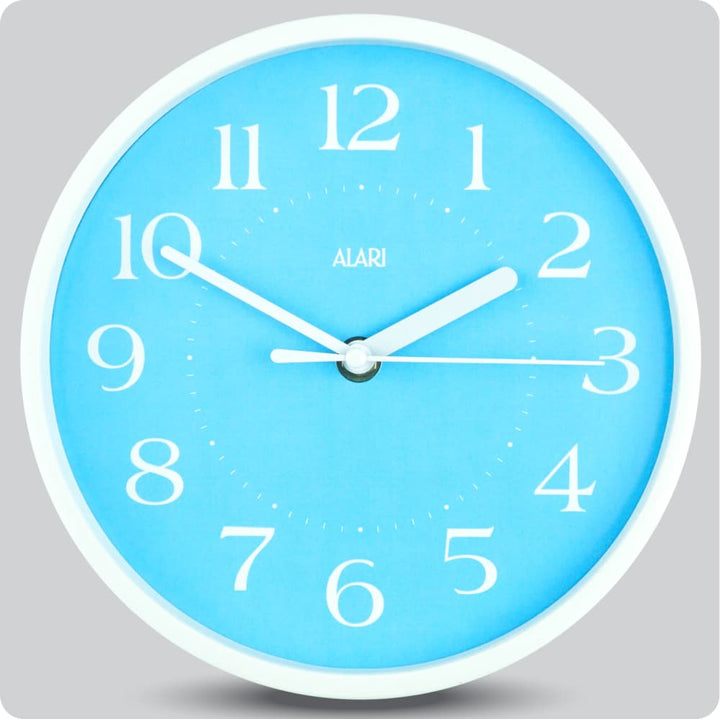 Jam Dinding Analog Polos Minimalis Alari Biru JDALARAL1246-1668BIR