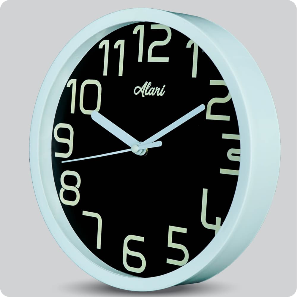 Jam Dinding Analog Polos Minimalis Alari Black JDALARAL1168BLA