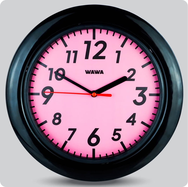 Jam Dinding Analog Polos Minimalis Wawa Pink JDWAWAWW1122-888PIN