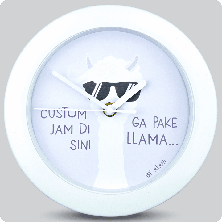 Jam Dinding Analog Custom Alari Putih &amp; Jarum 206-3 Putih MJD 5168 JDALCSTM805-RPUTJPUT206-3-M5168