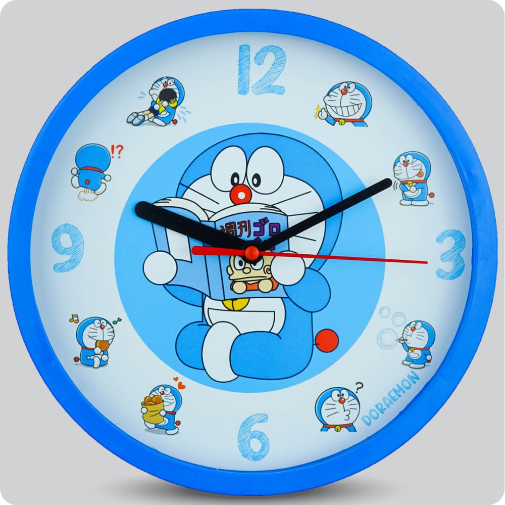 Jam Dinding Analog Karakter Anak No Brand Baca Komik JDDORANN1222BK