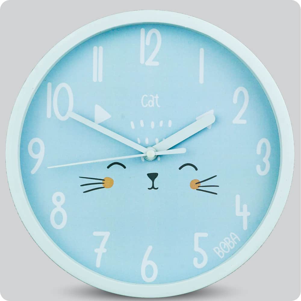Jam Dinding Analog Karakter Anak Boba Cat JDBOBABB1515AHCAT