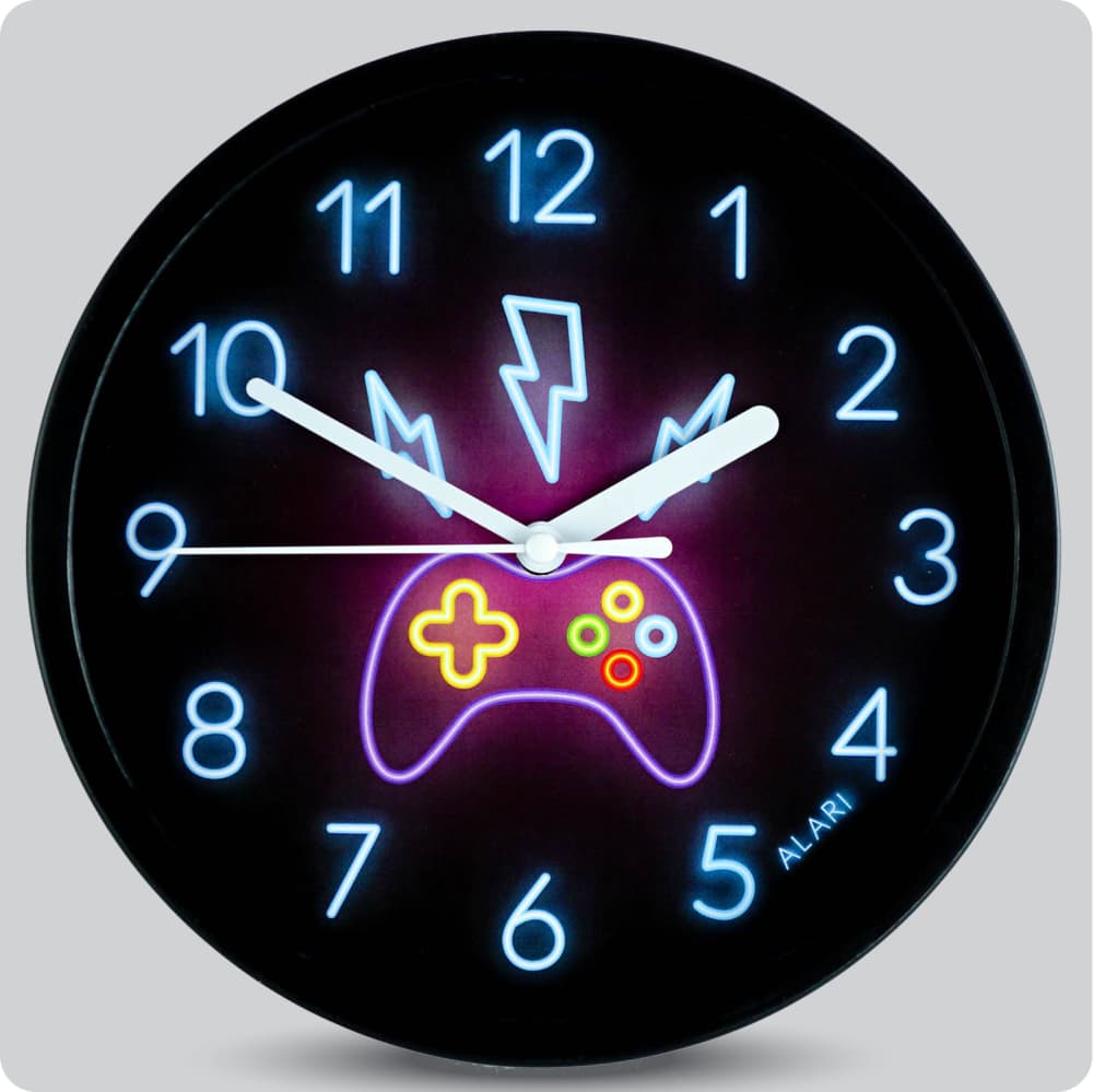 Jam Dinding Analog Karakter Anak Alari Game Room JDALARAL1222-1668GAM
