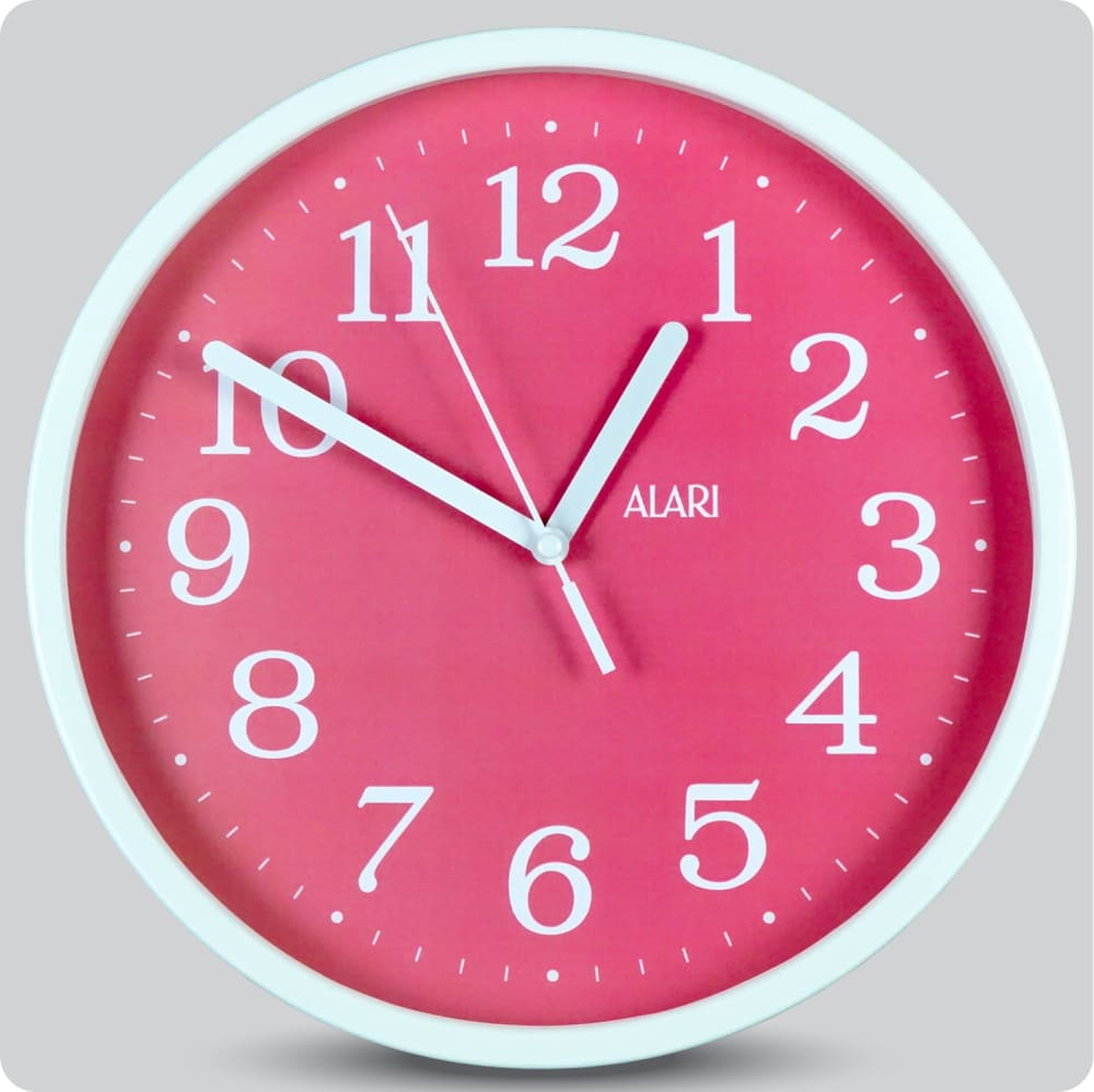 Jam Dinding Analog Polos Minimalis Alari Pink 25 Cm JDALARAL1243-168LPIN