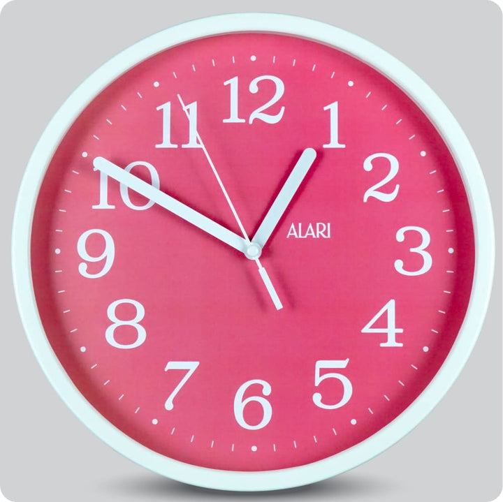 Jam Dinding Analog Polos Minimalis Alari Pink 25 Cm JDALARAL1243-168LPIN