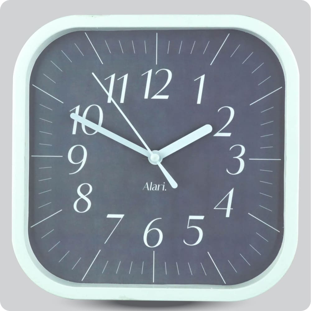 Jam Dinding Analog Polos Minimalis Alari Abu JDALARAL1250-5454ABU