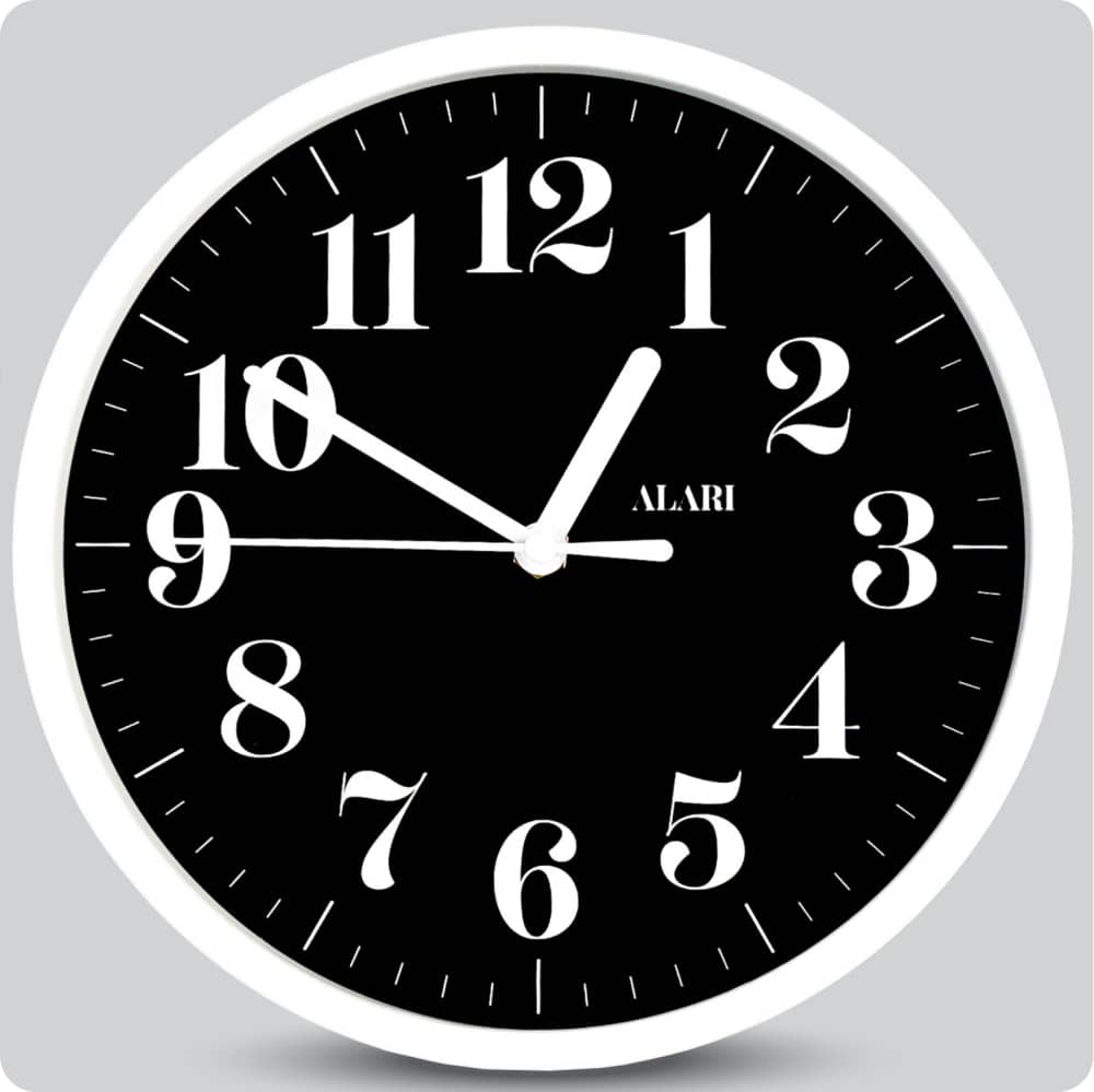 Jam Dinding Analog Vintage/Jaman Dulu Alari Hitam JDALARAL1165-1668HIT