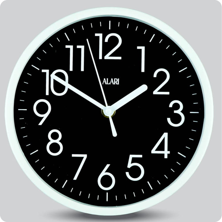 Jam Dinding Analog Polos Minimalis Alari Hitam JDALARAL1164-1668HIT