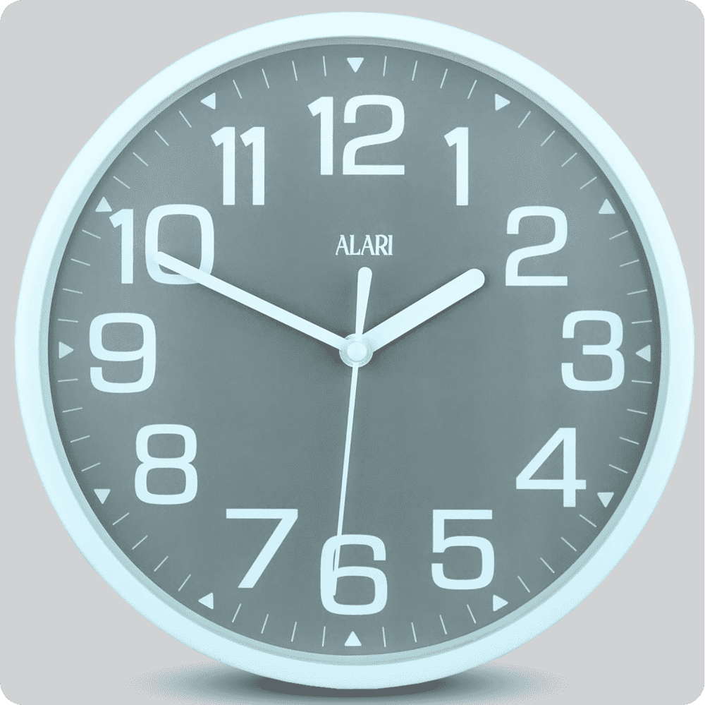 Jam Dinding Analog Polos Minimalis Alari Abu JDALARAL1193-1668ABU