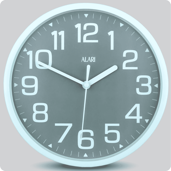Jam Dinding Analog Polos Minimalis Alari Abu JDALARAL1193-1668ABU