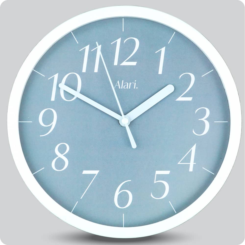 Jam Dinding Analog Polos Minimalis Alari Abu JDALARAL1115-1668ABU