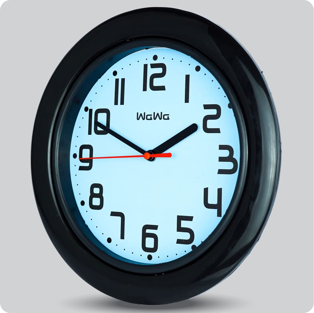 Jam Dinding Analog Polos Minimalis Wawa Biru JDWAWAWW1233BIR