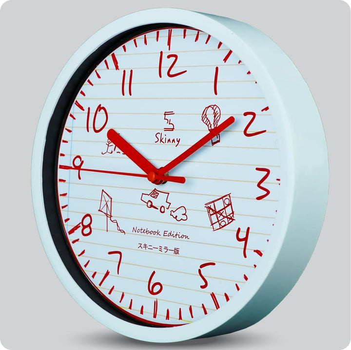 Jam Dinding Analog Polos Minimalis Skinny Red JDSKINNOTESK1189RED