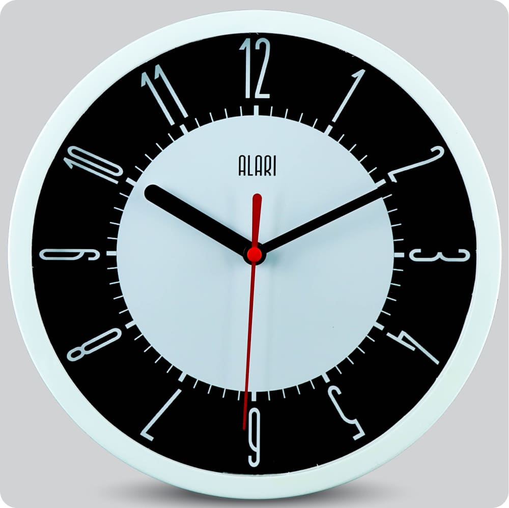 Jam Dinding Analog Polos Minimalis Alari Black JDALARAL1187BLA