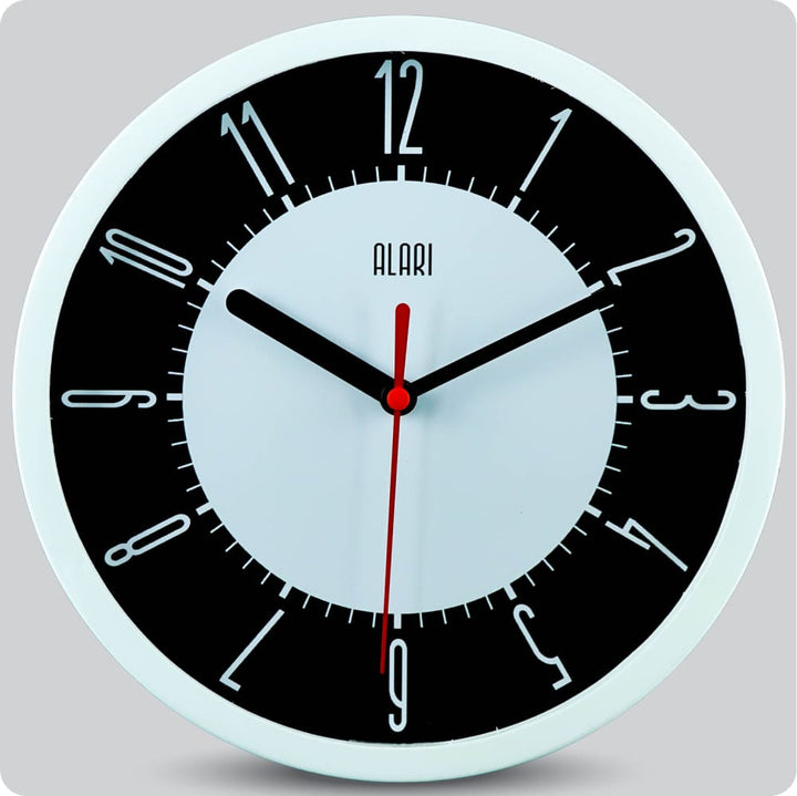 Jam Dinding Analog Polos Minimalis Alari Black JDALARAL1187BLA