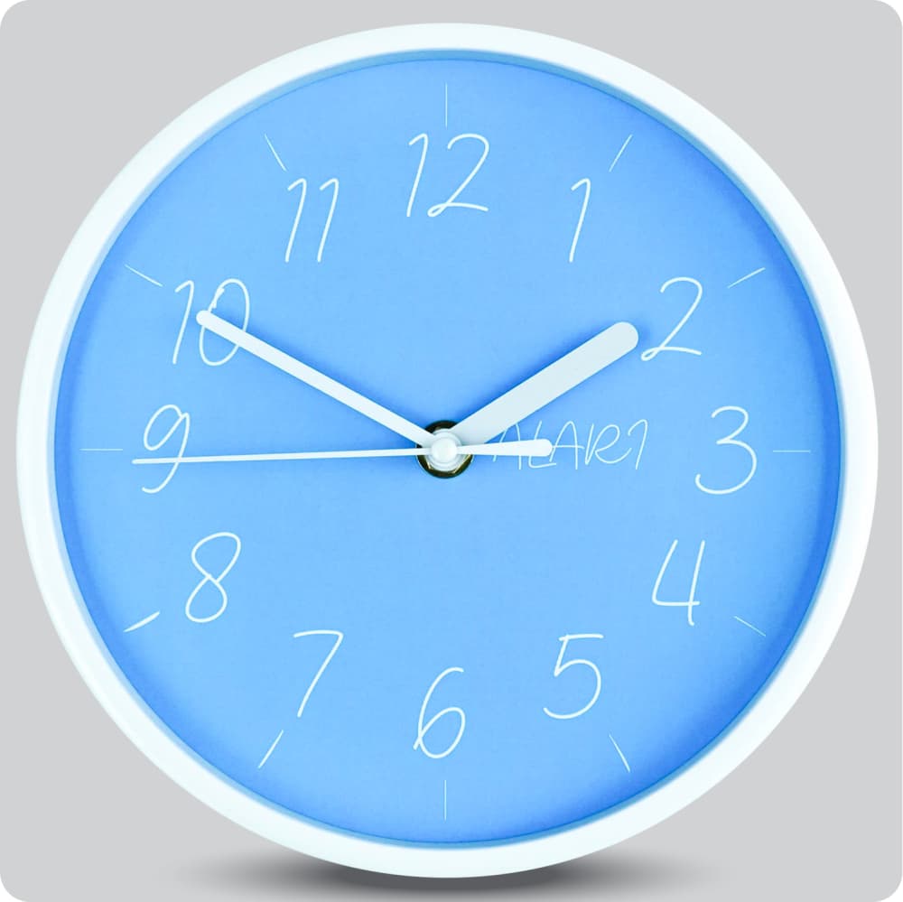 Jam Dinding Analog Polos Minimalis Alari Biru JDALARAL1238-1668BIR