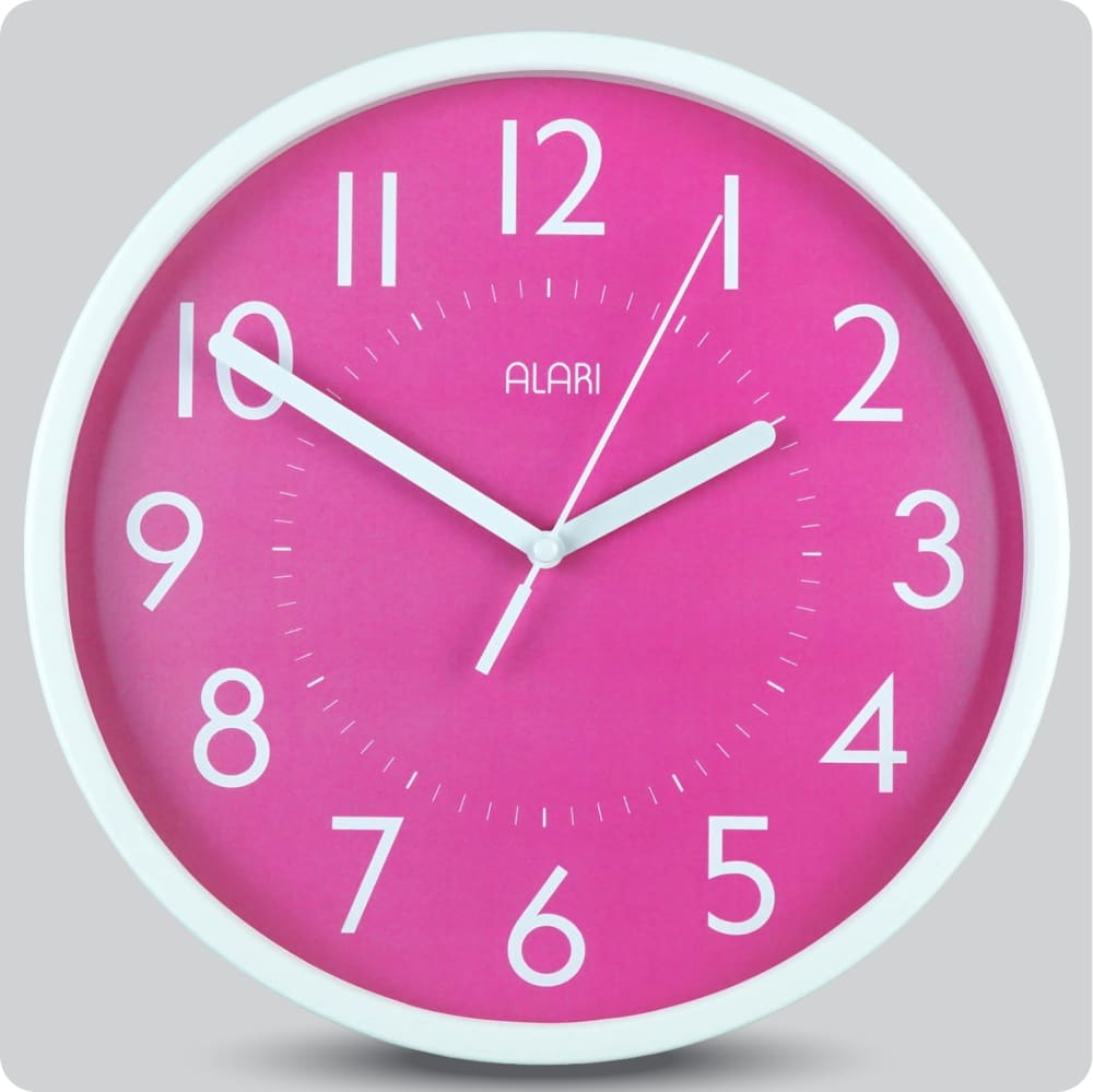 Jam Dinding Analog Polos Minimalis Alari Merah 25 Cm JDALARAL1209-168LMER