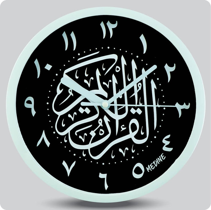 Jam Dinding Analog Kaligrafi Medine Angka Arab Hitam JDMEDIMD1134KQARHIT