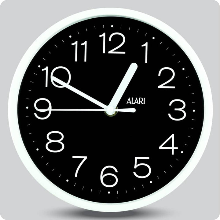 Jam Dinding Analog Polos Minimalis Alari Hitam JDALARAL1247-1668HIT