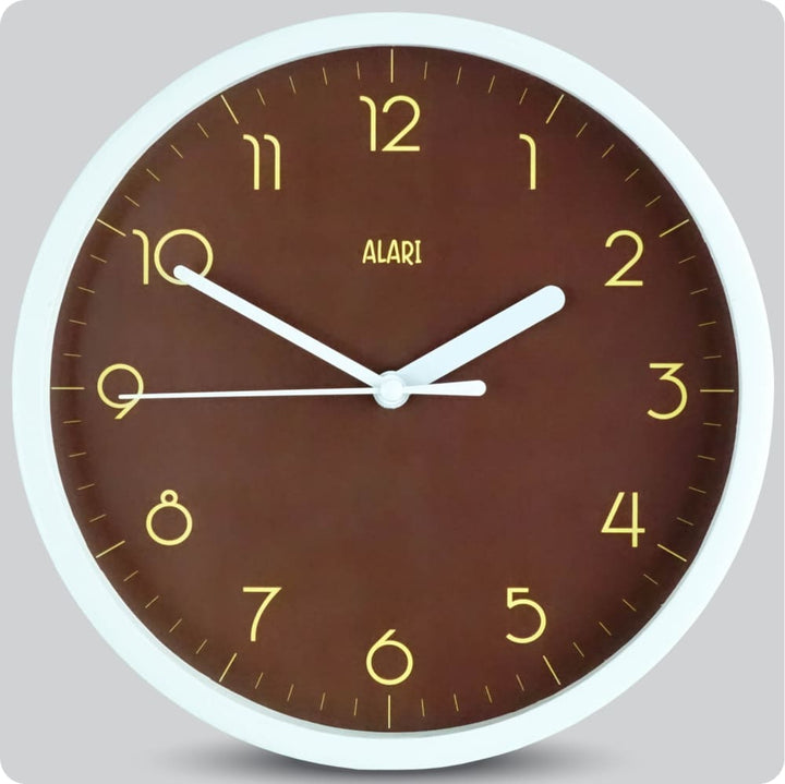 Jam Dinding Analog Polos Minimalis Alari Coffee JDALARAL1223-1668COF