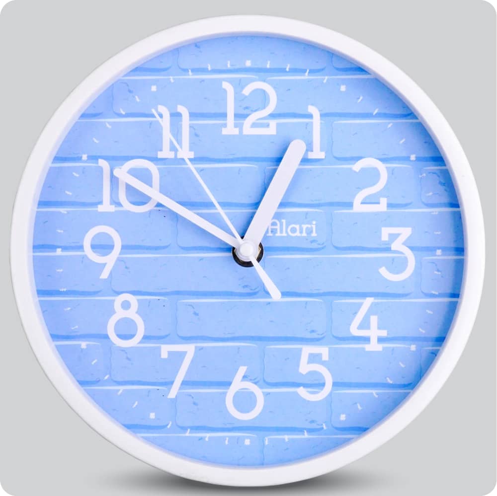 Jam Dinding Analog Rustic/Shabby Chic Alari Bata Biru JDALARAL1159-1668BIR
