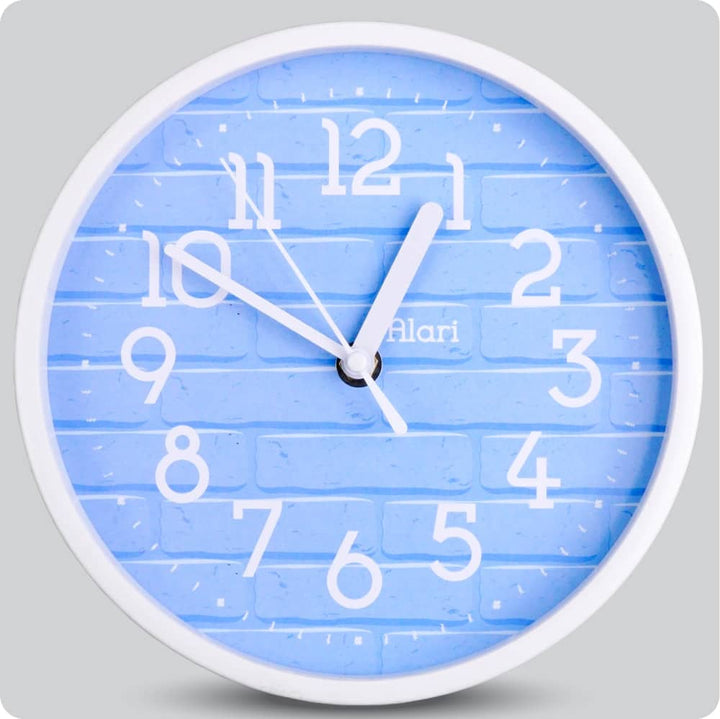 Jam Dinding Analog Rustic/Shabby Chic Alari Bata Biru JDALARAL1159-1668BIR