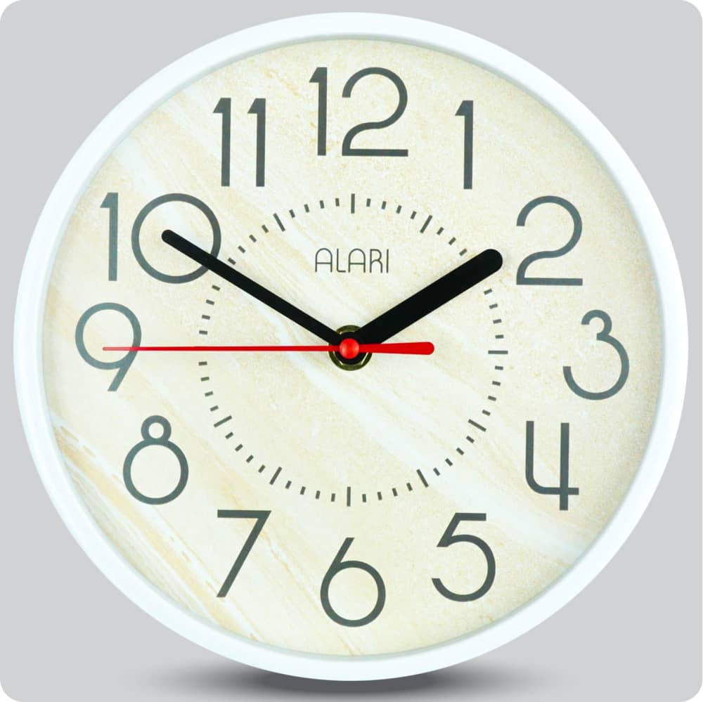 Jam Dinding Analog Polos Minimalis Alari Kuning JDALARAL1239-1668KUN