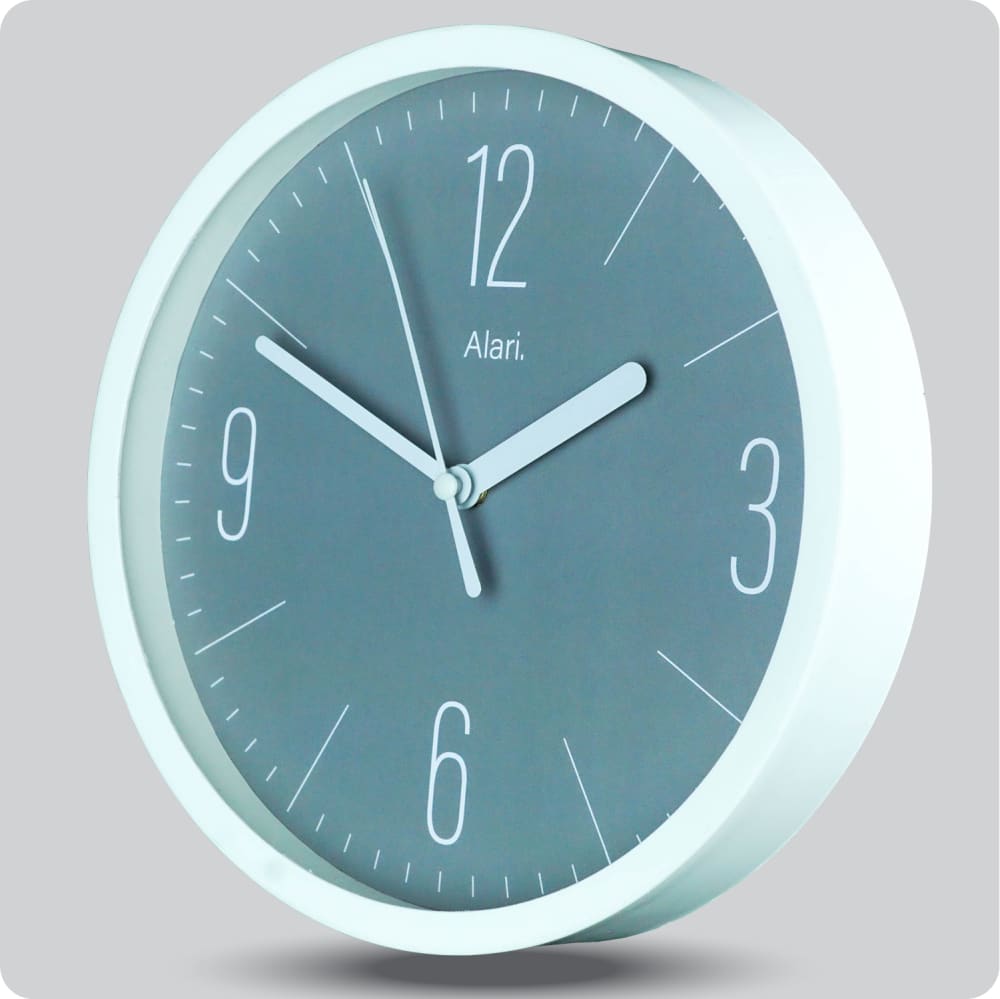 Jam Dinding Analog Polos Minimalis Alari Abu JDALARAL1202-1668ABU