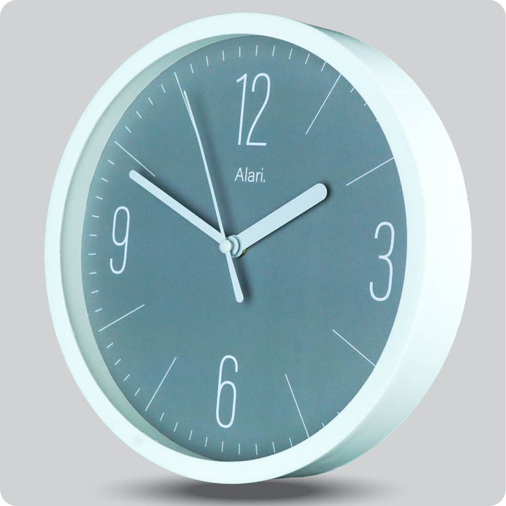 Jam Dinding Analog Polos Minimalis Alari Abu JDALARAL1202-1668ABU
