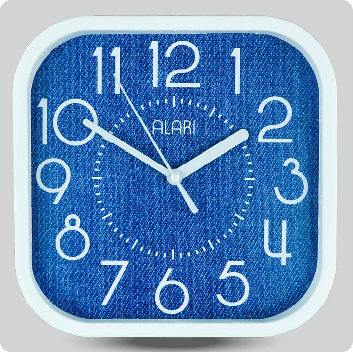 Jam Dinding Analog Polos Minimalis Alari Light Blue JDALARAL1211-5454LBLU