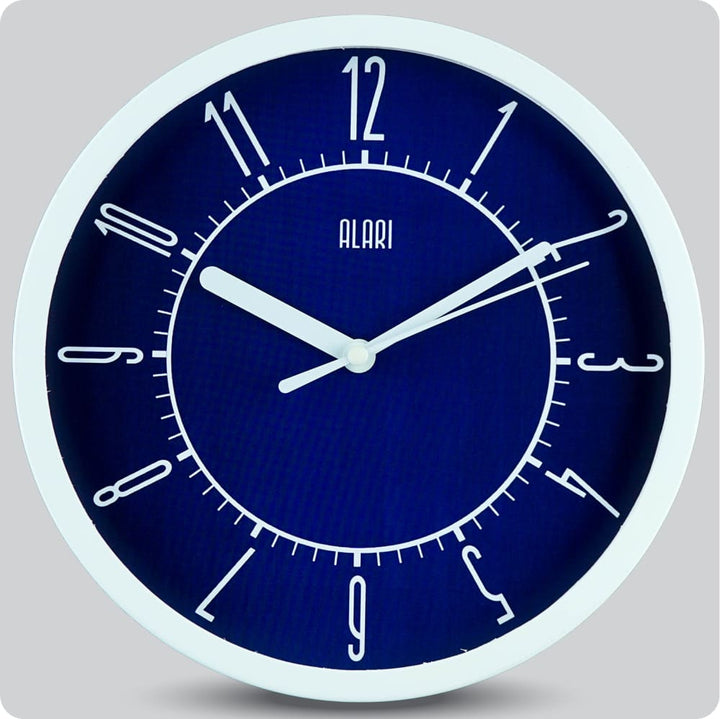 Jam Dinding Analog Polos Minimalis Alari Blue Navy JDALARAL1177BLUNAV