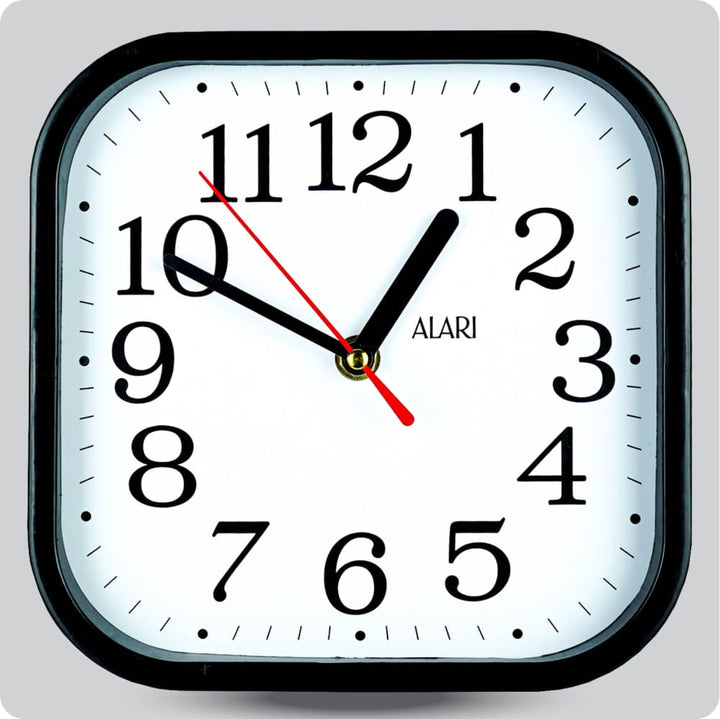 Jam Dinding Analog Polos Minimalis Alari Putih JDALARAL1243-5454PUT