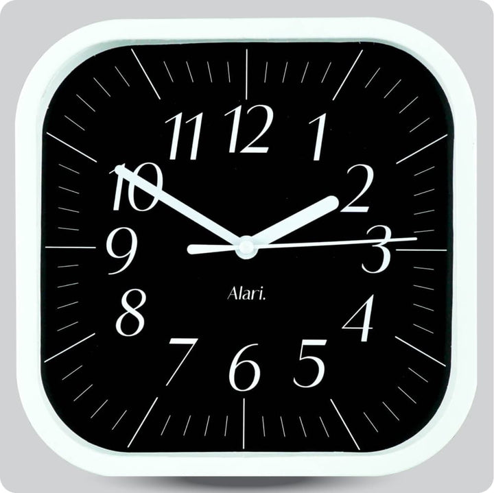 Jam Dinding Analog Polos Minimalis Alari Hitam JDALARAL1250-5454HIT