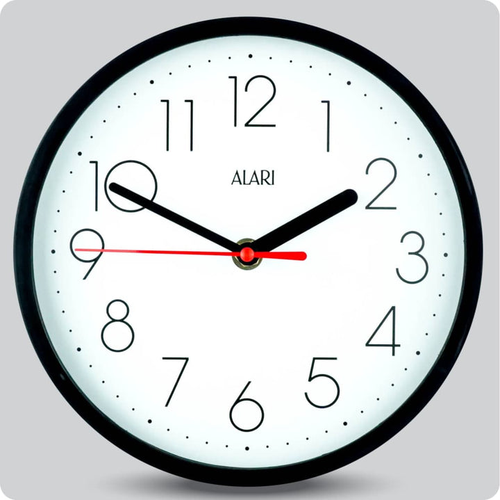Jam Dinding Analog Polos Minimalis Alari Putih JDALARAL1244-1668PUT