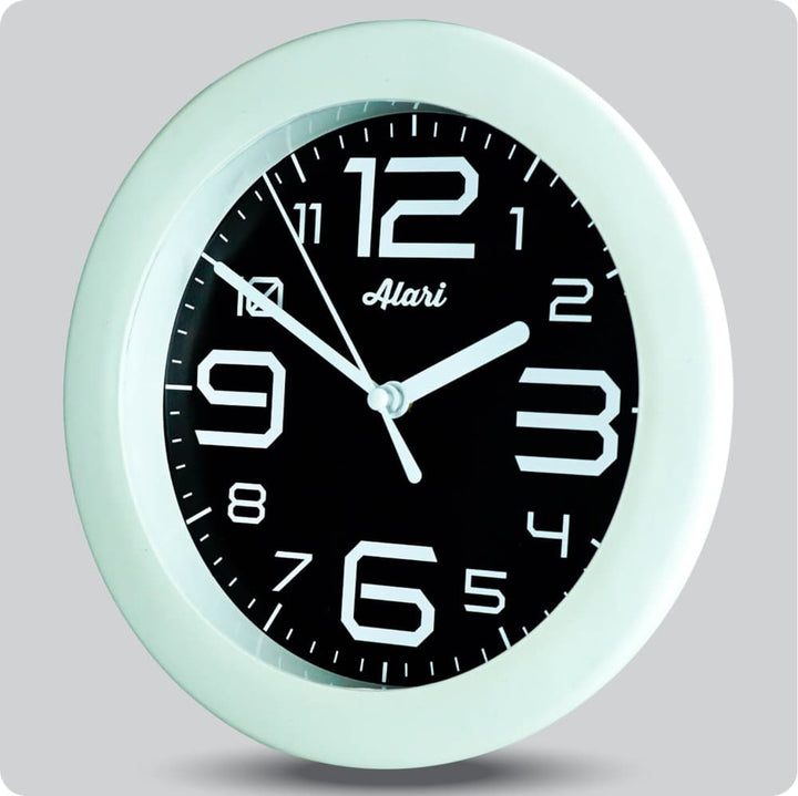 Jam Dinding Analog Polos Minimalis Alari Hitam JDALARAL1154-805HIT