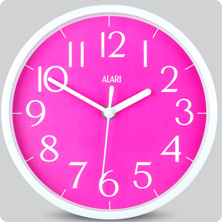 Jam Dinding Analog Polos Minimalis Alari Pink JDALARAL1196-1668PIN