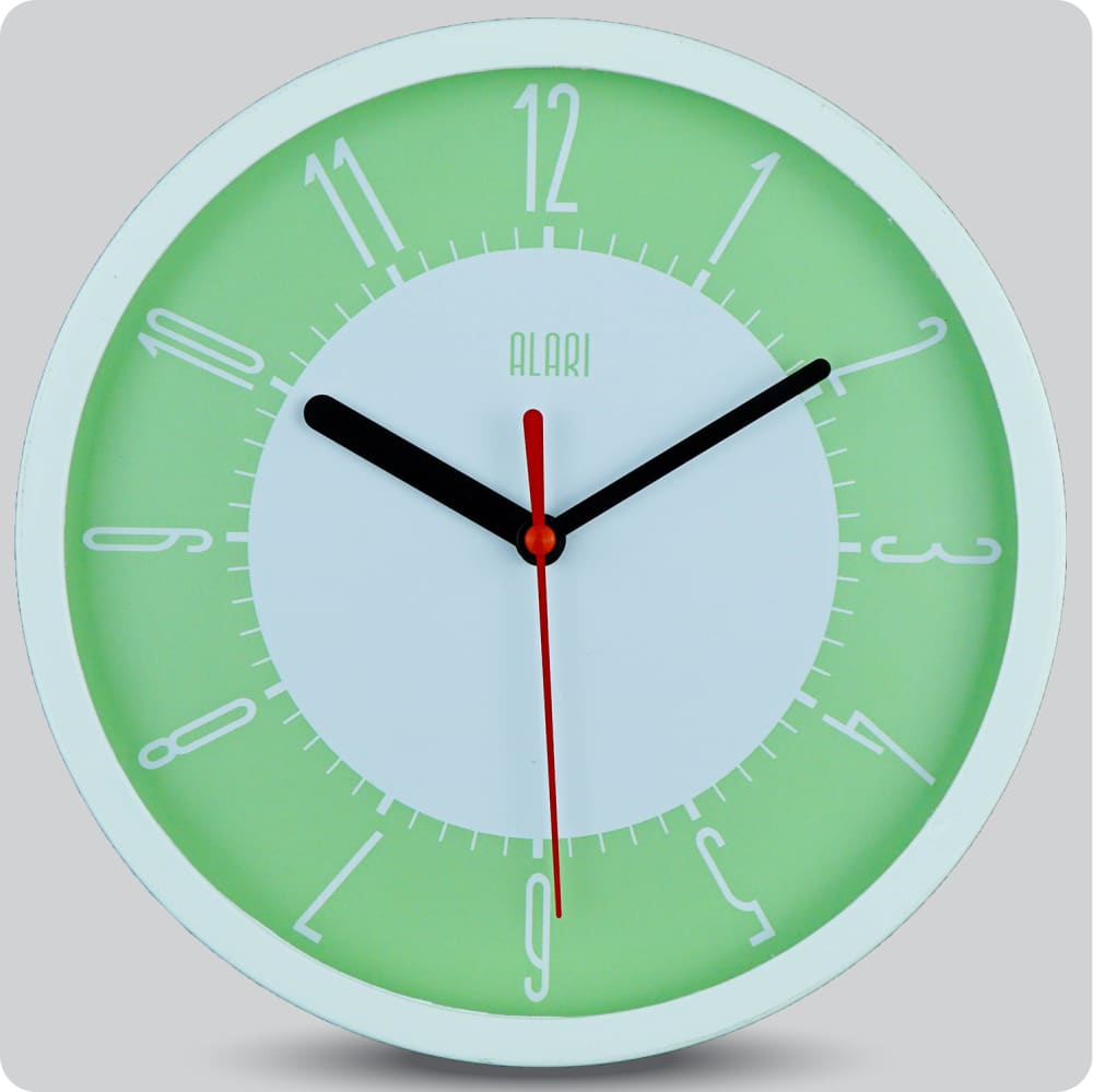 Jam Dinding Analog Polos Minimalis Alari Green JDALARAL1187GRN
