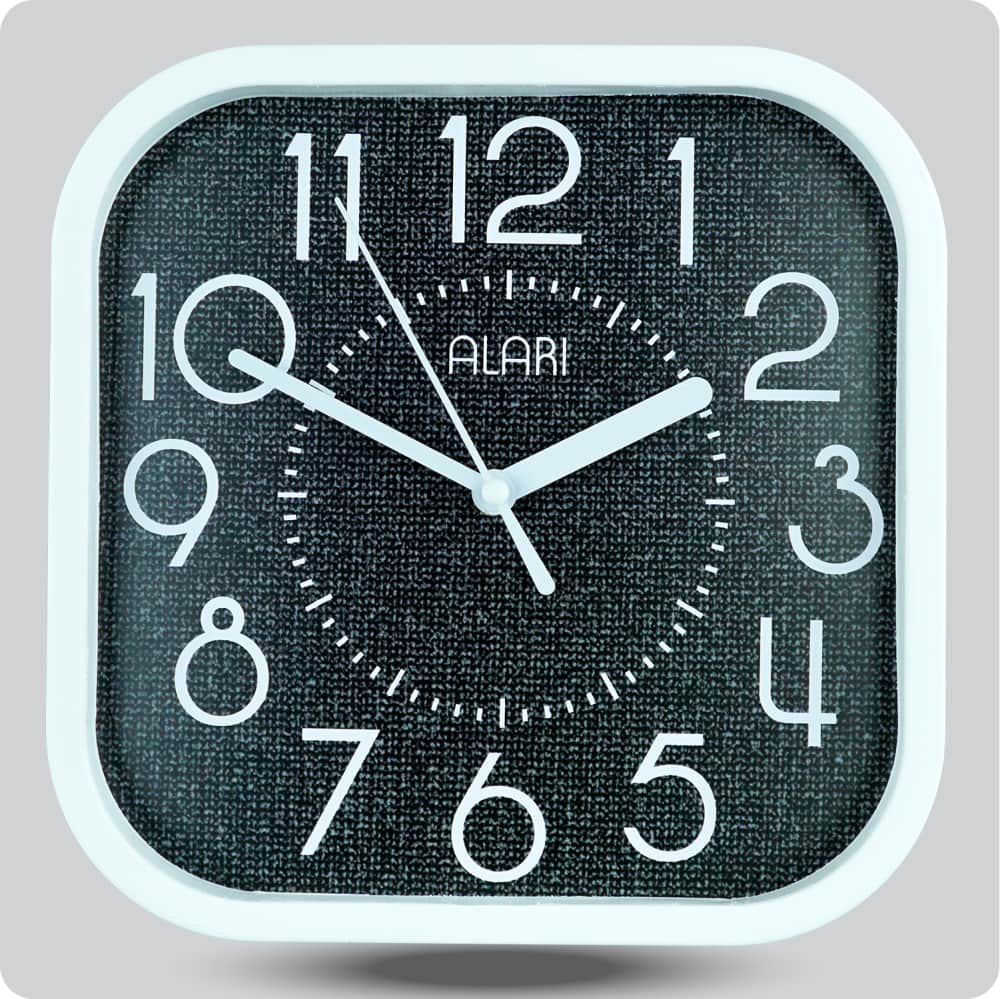 Jam Dinding Analog Polos Minimalis Alari Black JDALARAL1208-5454BLA