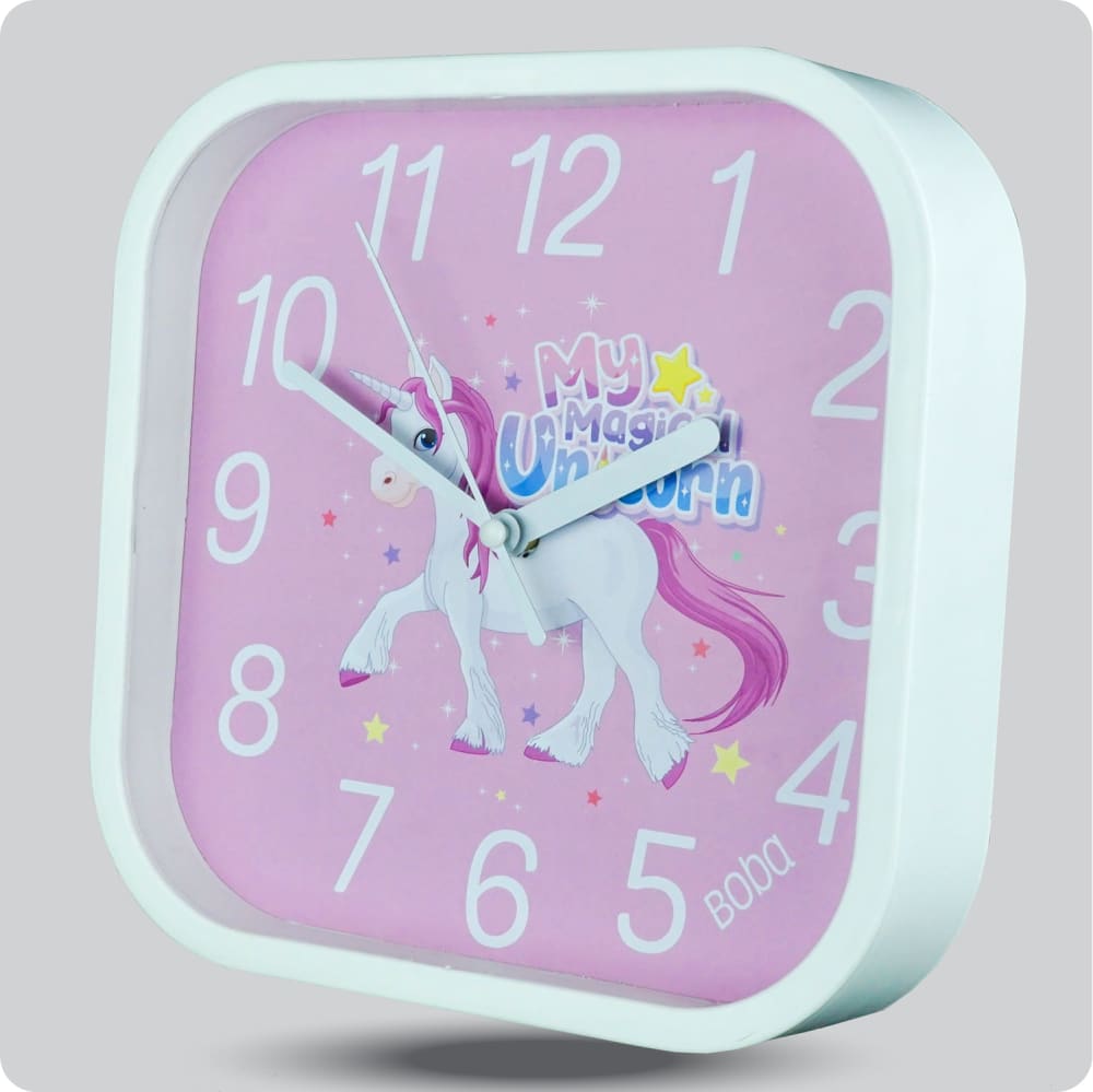 Jam Dinding Analog Karakter Anak Boba Magical Unicorn JDBOBABB1201-5454MUN