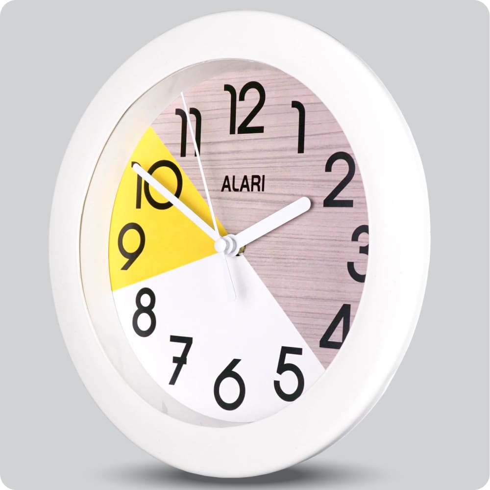 Jam Dinding Analog Polos Minimalis Alari Abu JDALARAL1210-805ABU