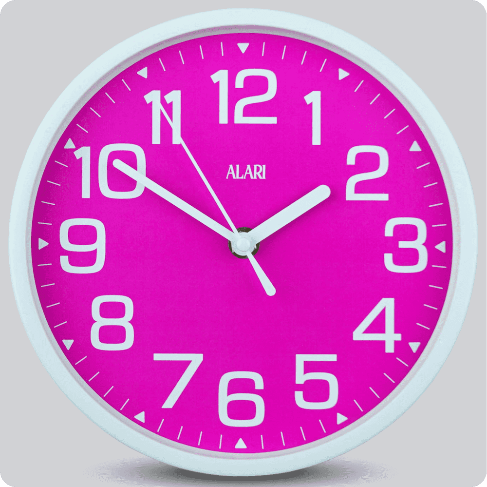 Jam Dinding Analog Polos Minimalis Alari Ungu JDALARAL1193-1668UNG