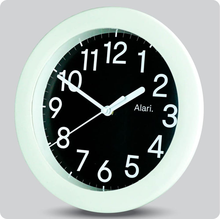 Jam Dinding Analog Polos Minimalis Alari Hitam JDALARAL1113-805HIT