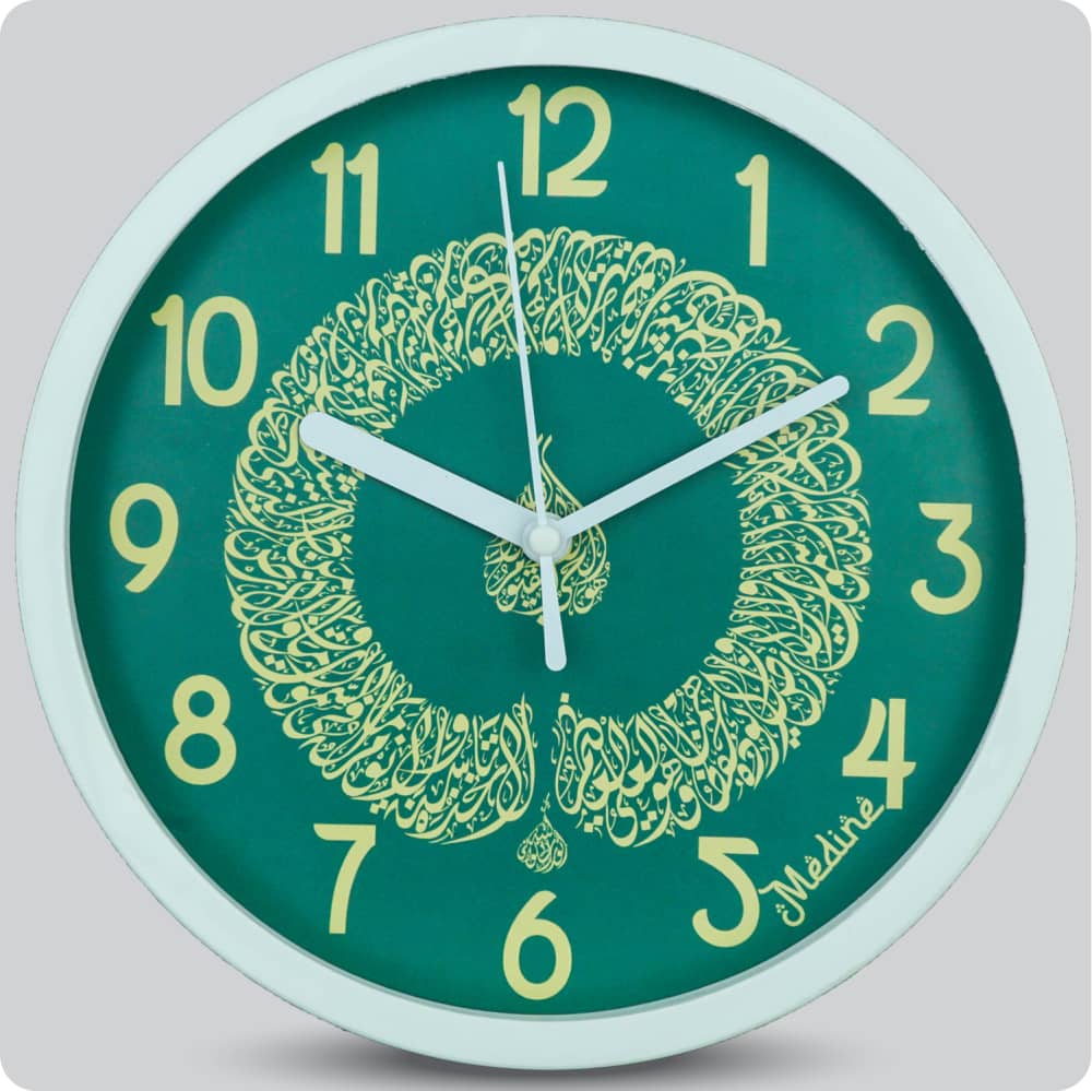 Jam Dinding Analog Kaligrafi Medine Hijau JDMEDIMD1248KAKHIJ