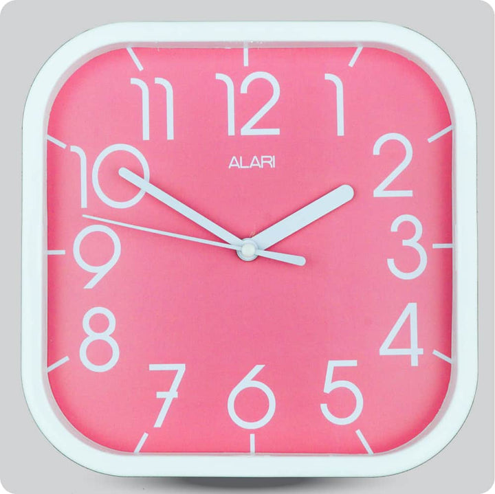 Jam Dinding Analog Polos Minimalis Alari Pink JDALARAL1112-5454PIN