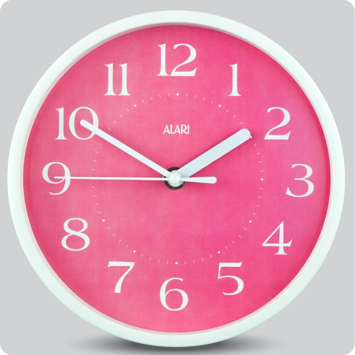 Jam Dinding Analog Polos Minimalis Alari Pink JDALARAL1246-1668PIN