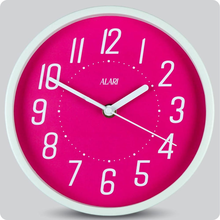 Jam Dinding Analog Polos Minimalis Alari Merah JDALARAL1167-1668MER