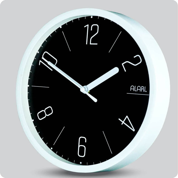 Jam Dinding Analog Polos Minimalis Alari Hitam JDALARAL1230-1668HIT